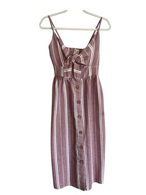 Japna Size Small Dress | Tie at the chest | Button Down | Cotton | Smocked Back